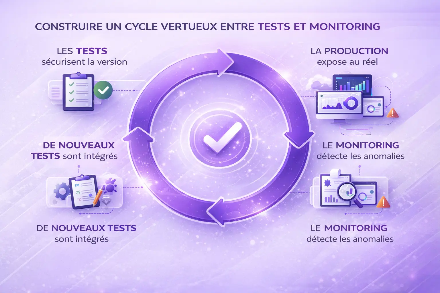 Cycle vertueux entre tests et monitoring